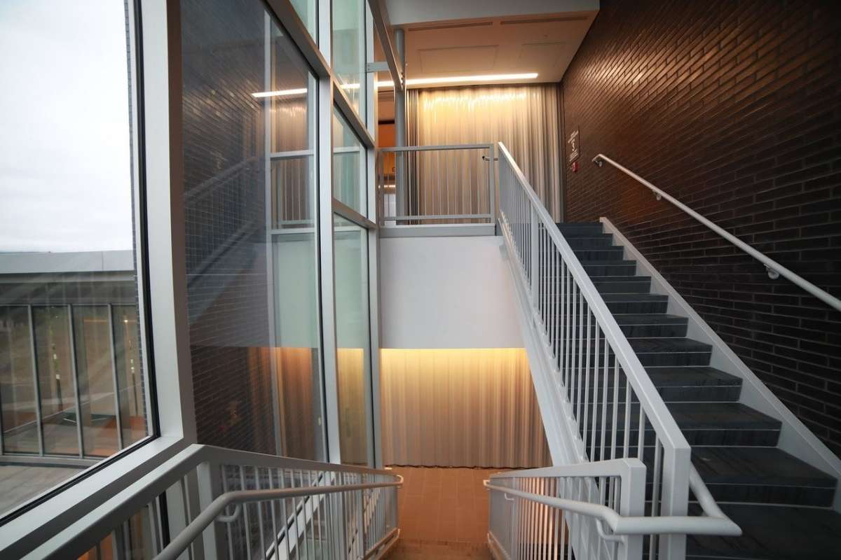 Fire and Security Doors for a stairwell by Won-Door
